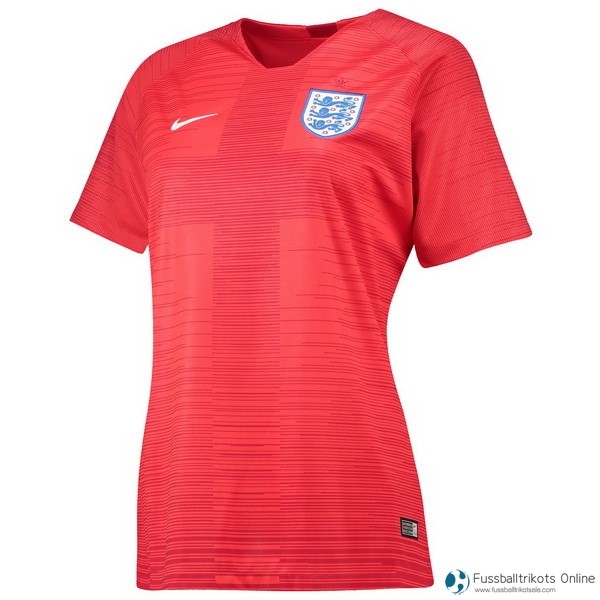 England Trikot Auswarts Damen 2018 Rote Fussballtrikots Günstig